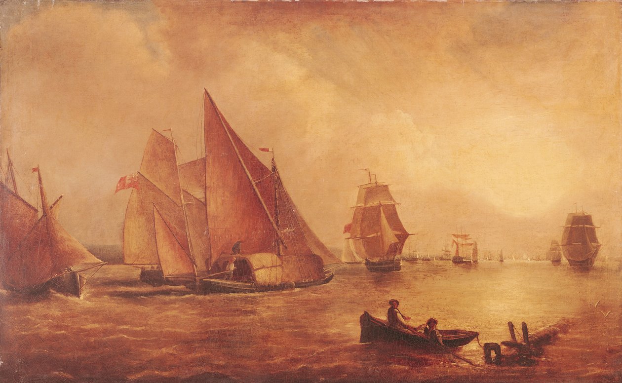 Themsens och Medways flodmynning av Joseph Mallord William Turner