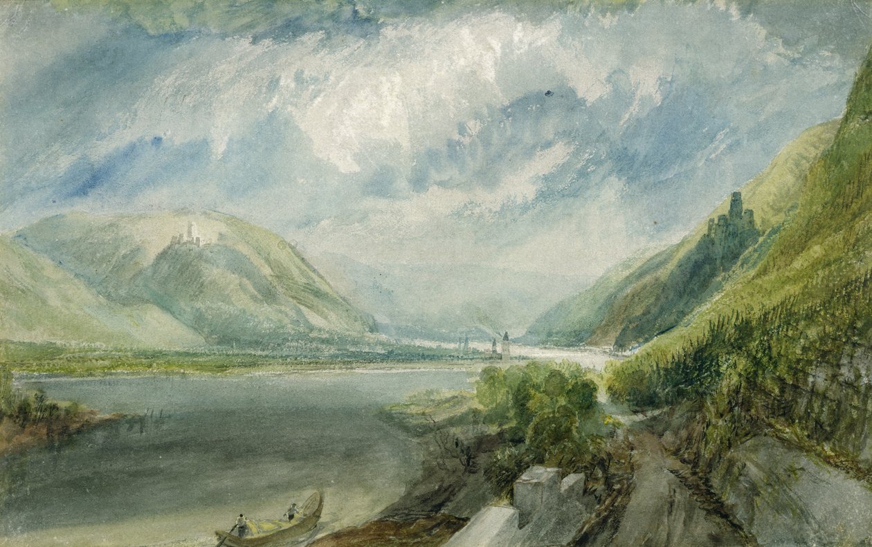 Junction of the Lahn, 1817 (gouache och wc) av Joseph Mallord William Turner