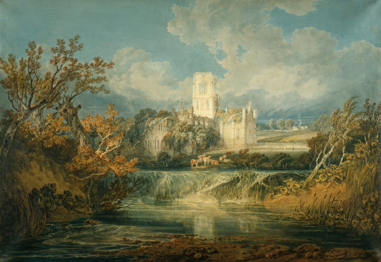 Kirkstall Abbey, Yorkshire, 1797 av Joseph Mallord William Turner