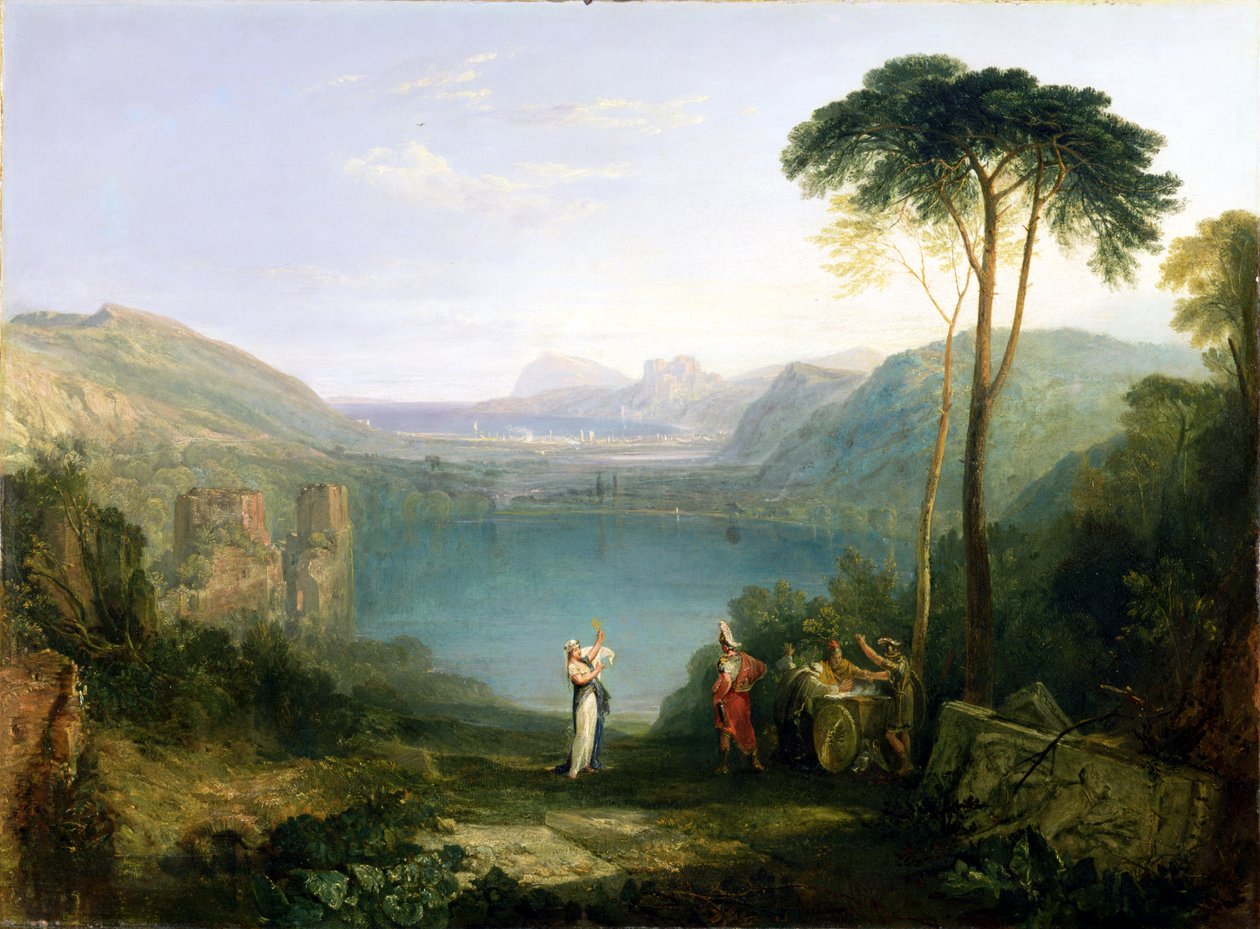 Lake Avernus: Aeneas and the Cumaean Sibyl, c.1814-5 av Joseph Mallord William Turner
