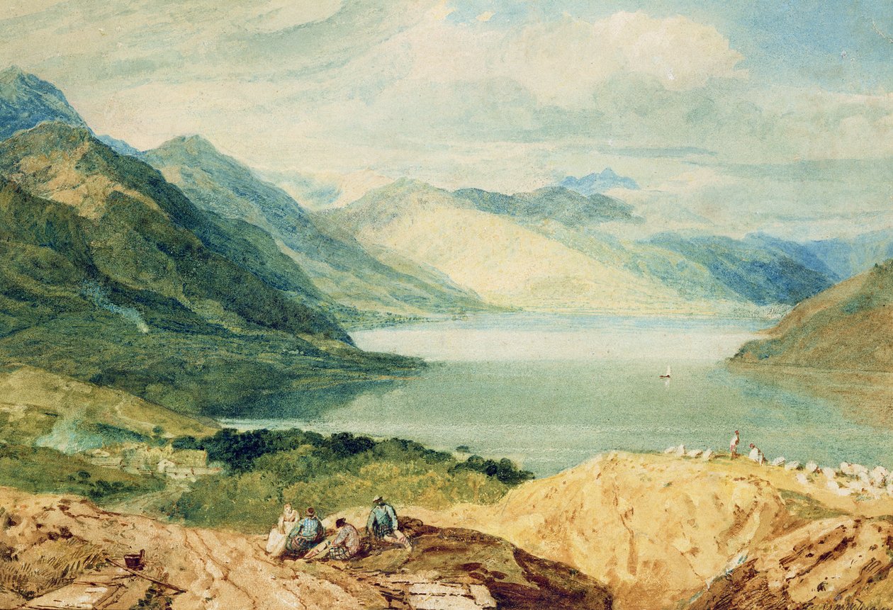 Loch Lomond (wc med penna på papper) av Joseph Mallord William Turner