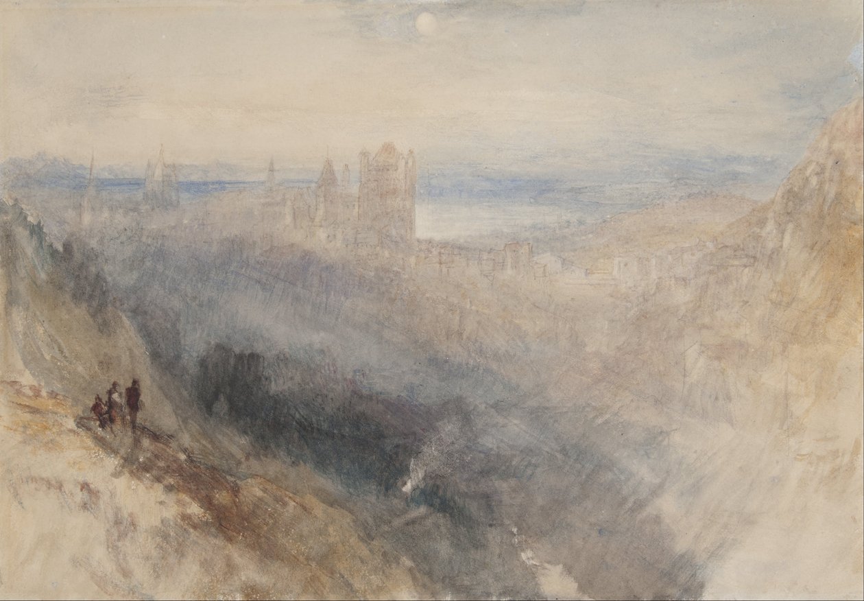 Moon over Lausanne av Joseph Mallord William Turner