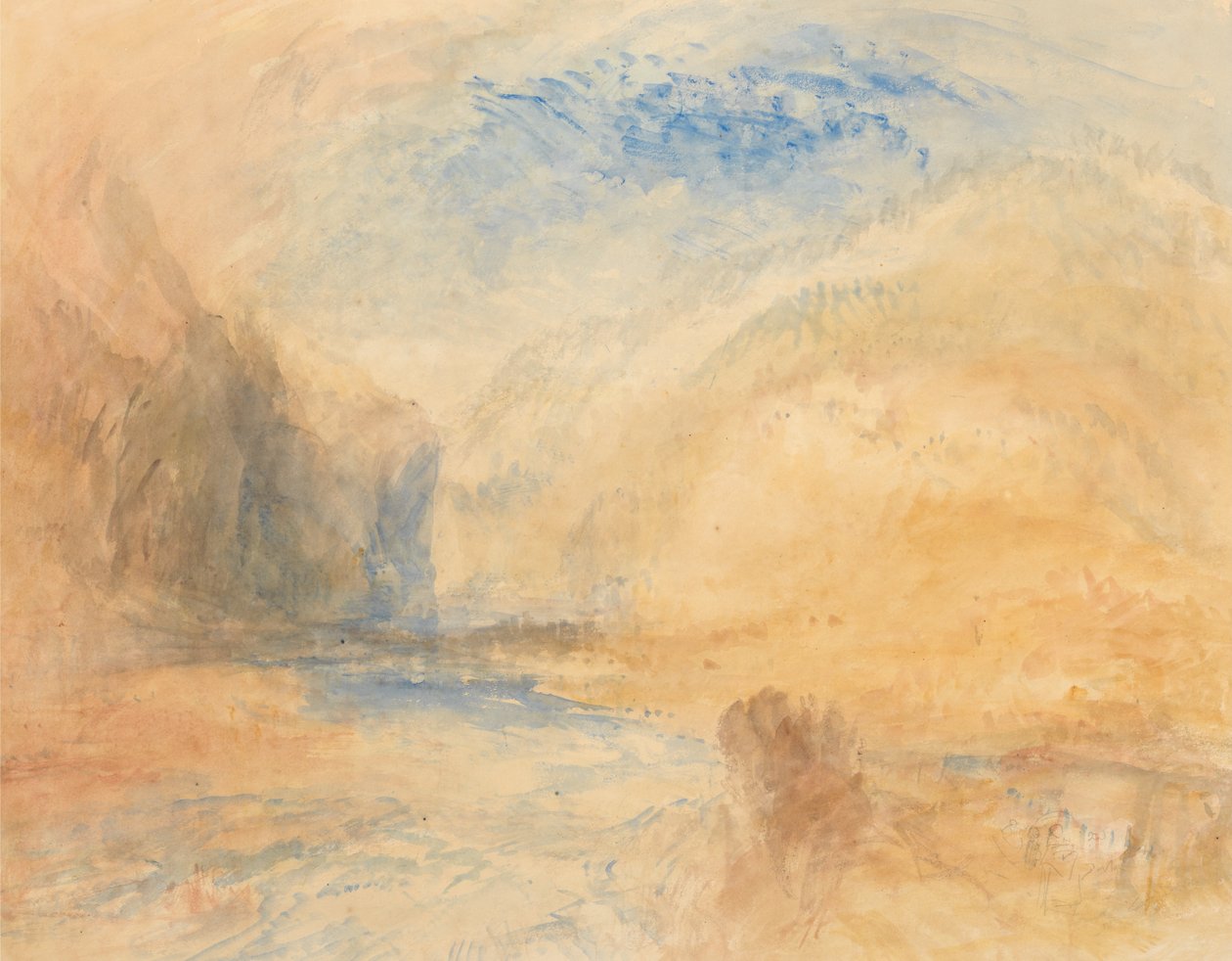 Mountain Landscape with Lake av Joseph Mallord William Turner