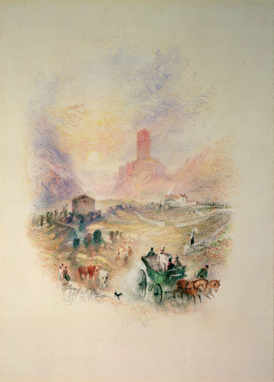 Sir Walter Scott på besök i Smallholm Tower av Joseph Mallord William Turner