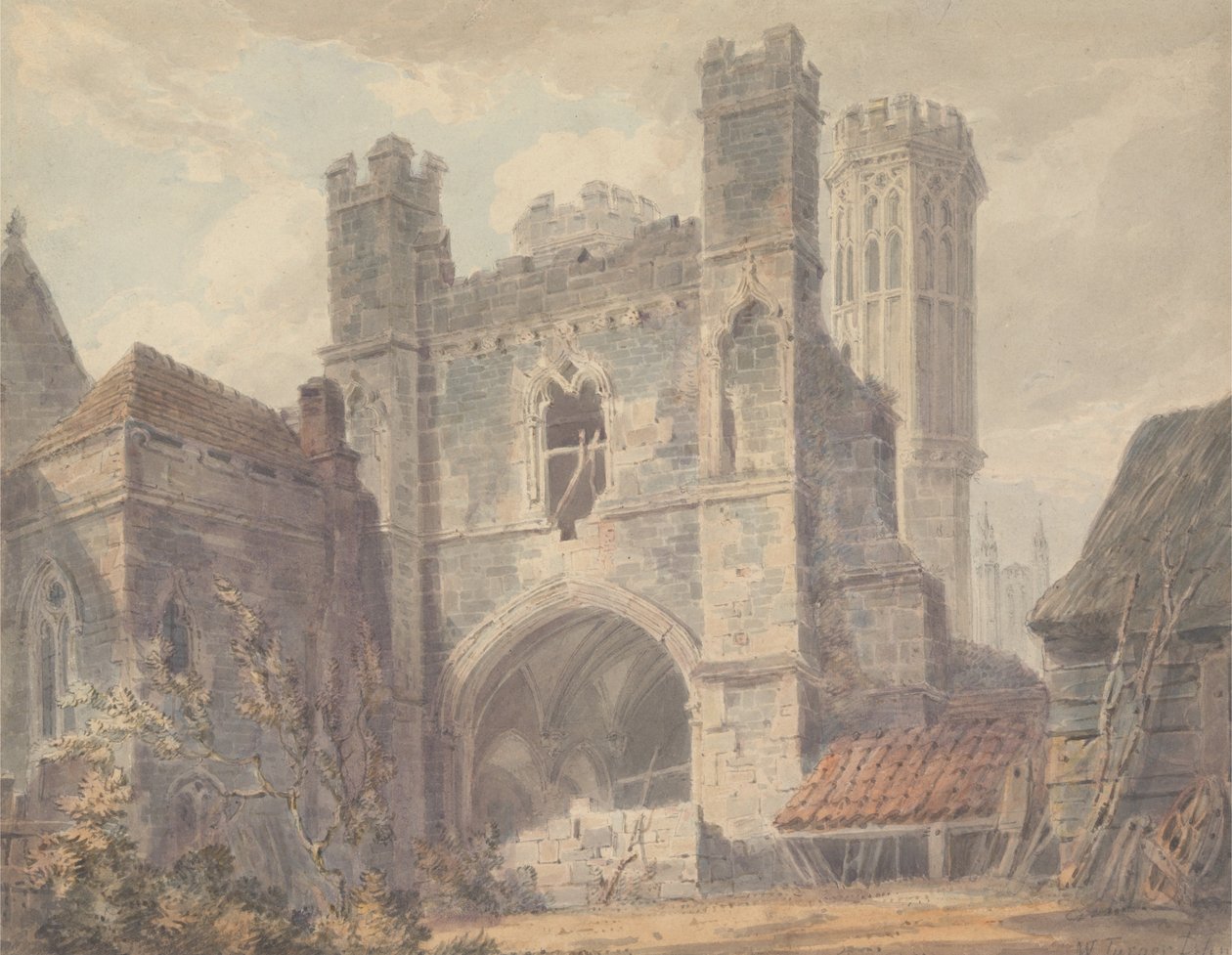 St Augustines Gate, Canterbury av Joseph Mallord William Turner