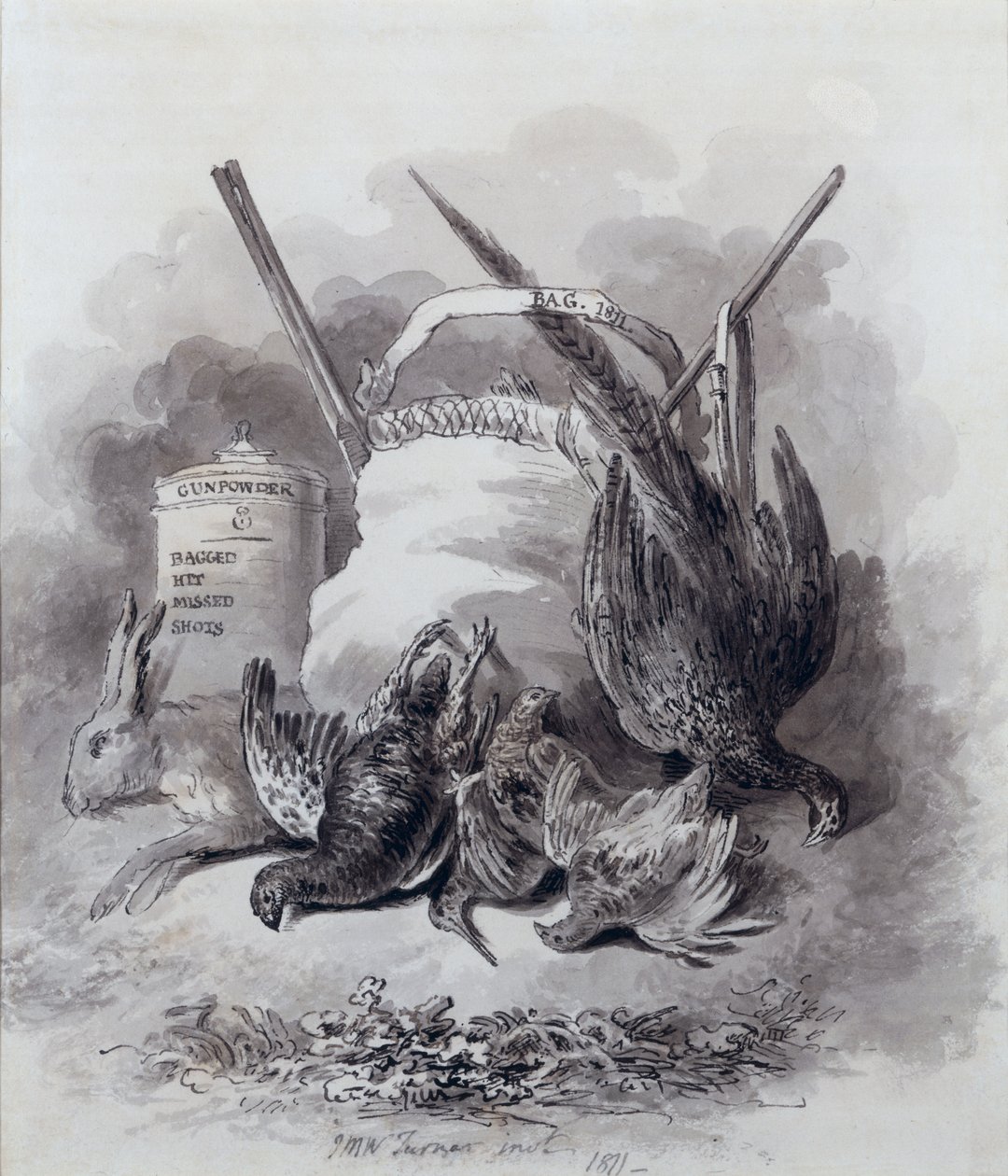 Studie till en spelbok, 1811 (ritning) av Joseph Mallord William Turner