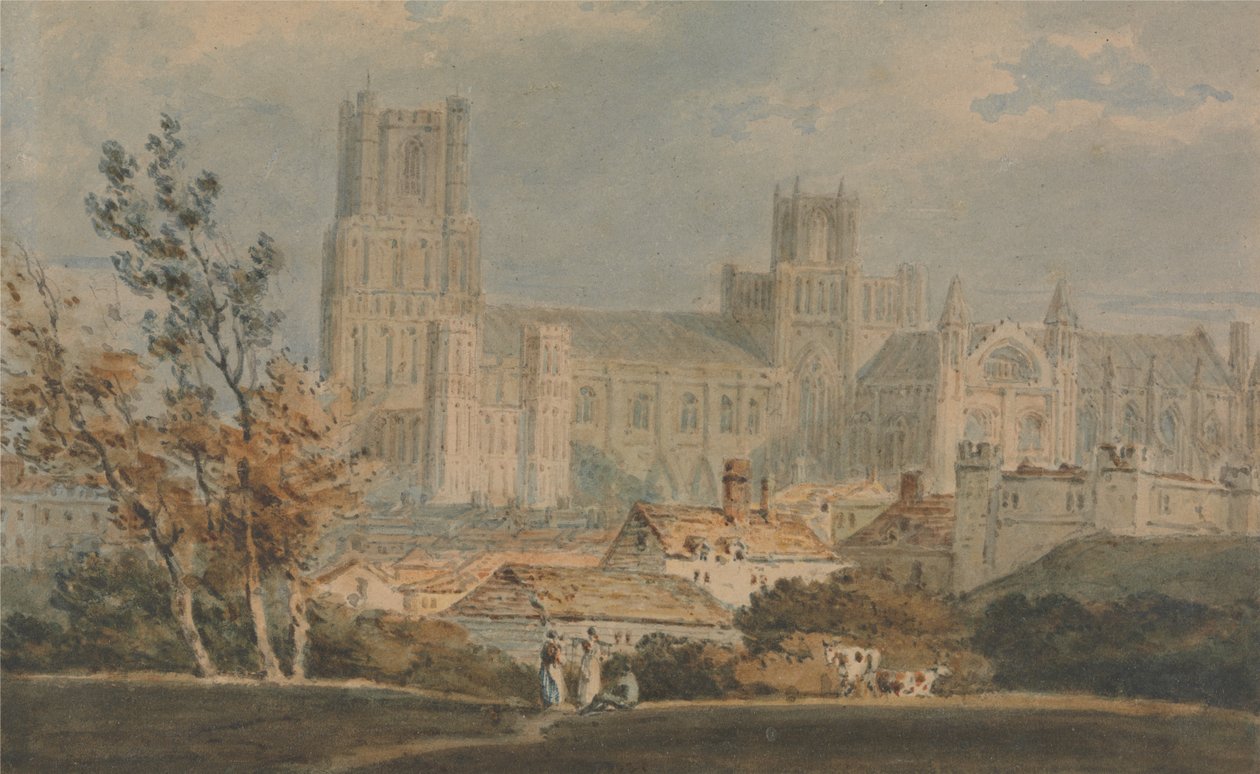 View of Ely Cathedral av Joseph Mallord William Turner