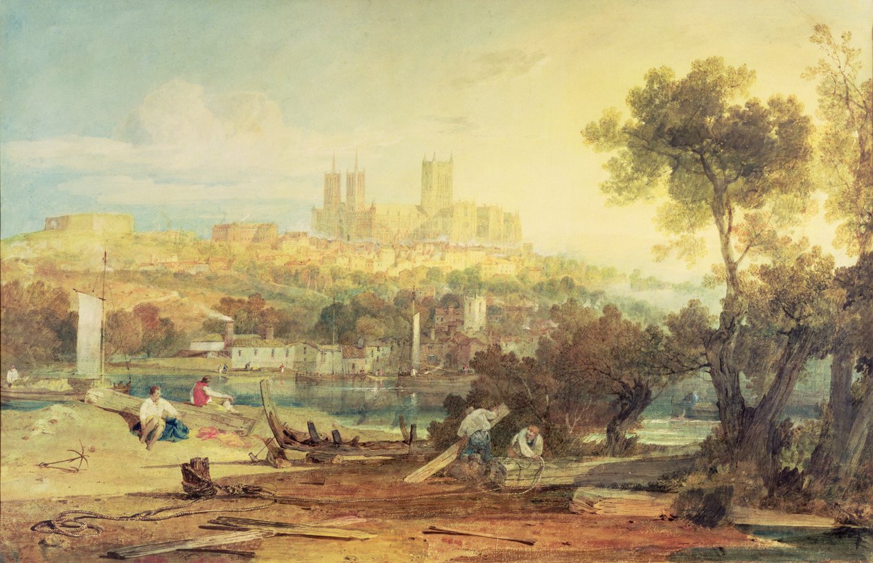 Utsikt över Lincoln av Joseph Mallord William Turner