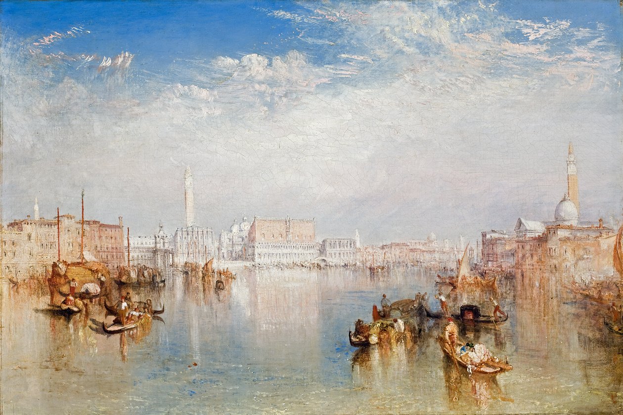 Utsikt över Venedig: Hertigpalatset, Dogana och en del av San Giorgio, 1841 av Joseph Mallord William Turner