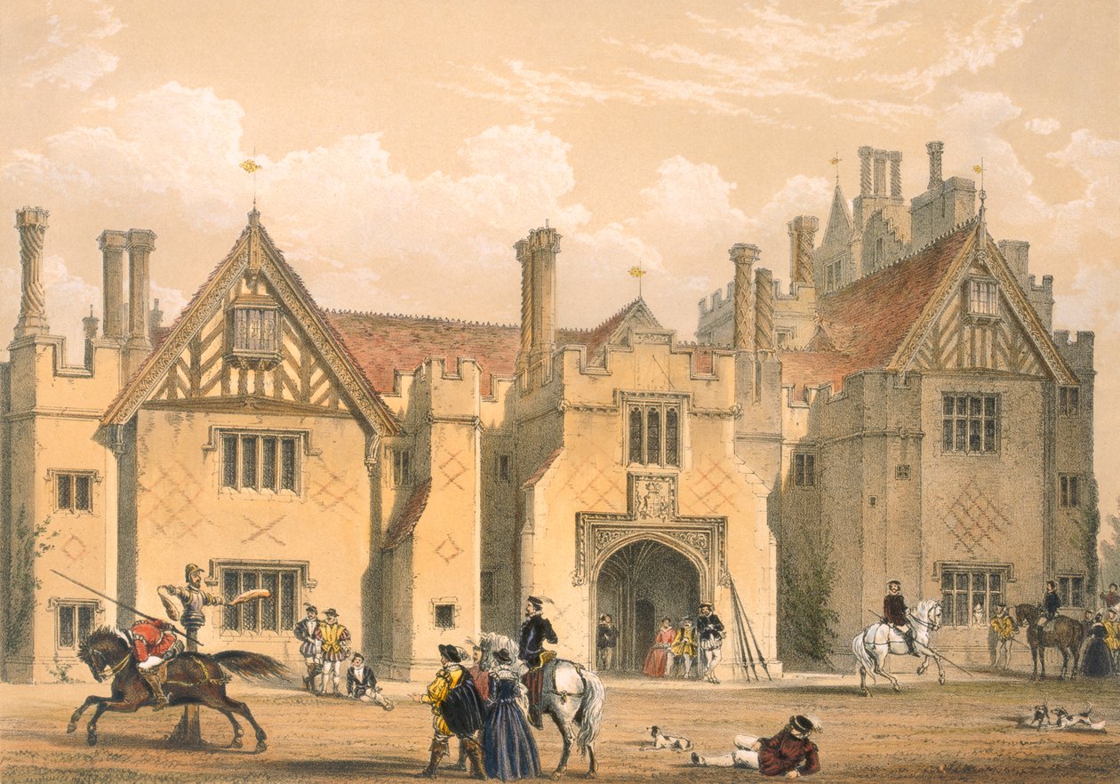 Joust practice, Compton Wynyates, Warwick, mitten av 1600-talet, från 