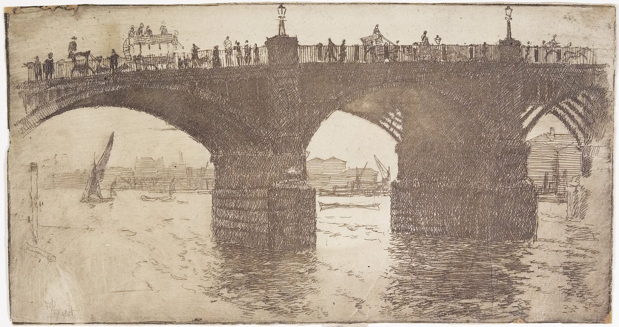 Under Vauxhall Bridge, 1893 av Joseph Pennell