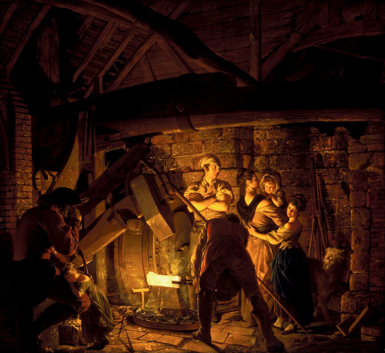 En järnsmide av Joseph Wright of Derby