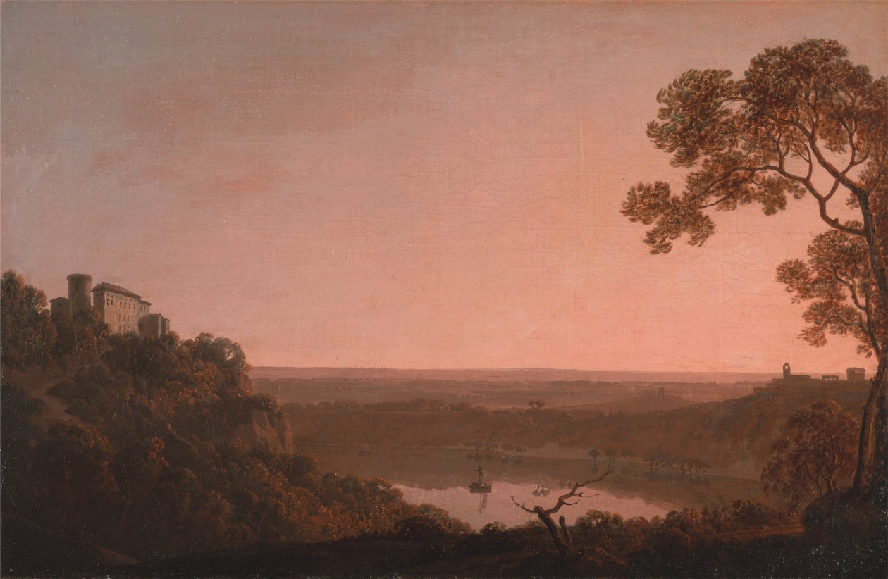 Lake Nemi av Joseph Wright of Derby