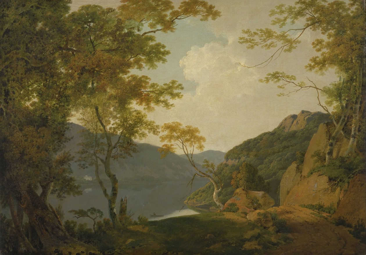 Lake Scene av Joseph Wright of Derby