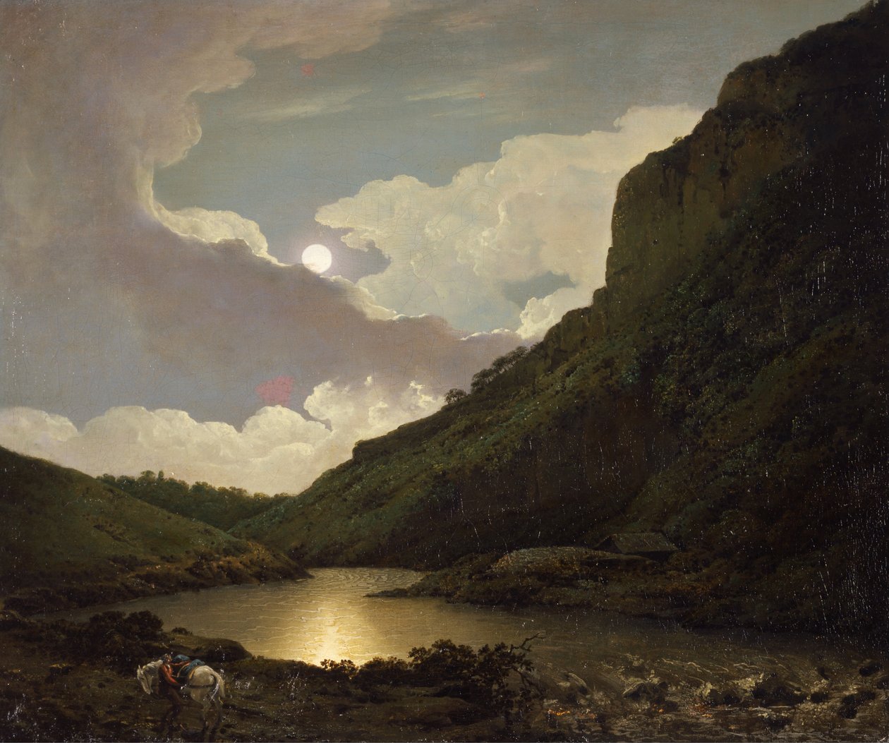 Matlock Tor i månsken av Joseph Wright of Derby
