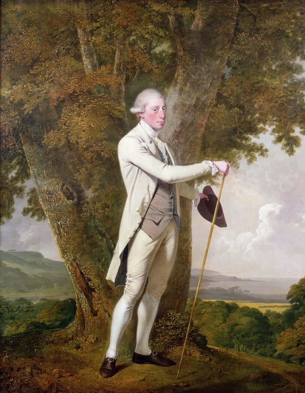 Porträtt av John Milnes, 12:e hertigen av St. Albans (d.1810) c.1771-72 av Joseph Wright of Derby