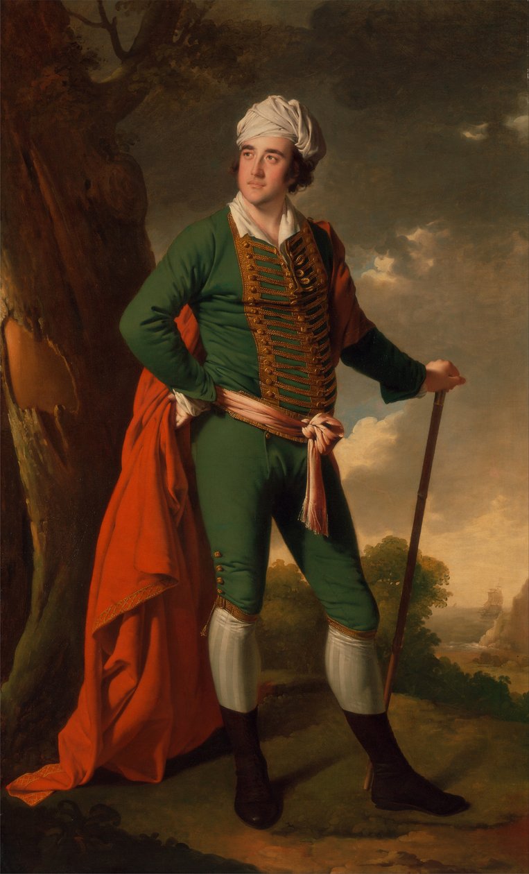 Portrait of a Man, Known as the Indian Captain av Joseph Wright of Derby