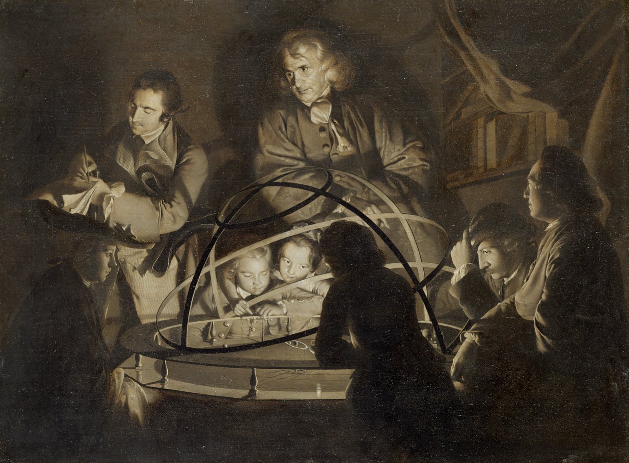 Filosof håller föredrag om orreriet, ca 1768 av Joseph Wright of Derby