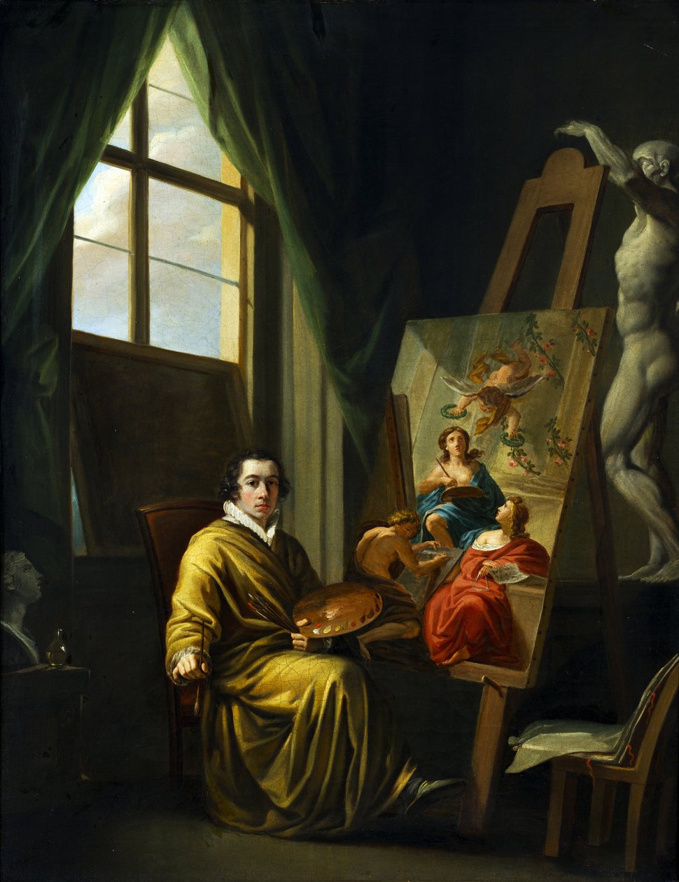 Självporträtt i hans studio, 1808-1810. av Joseph Abel