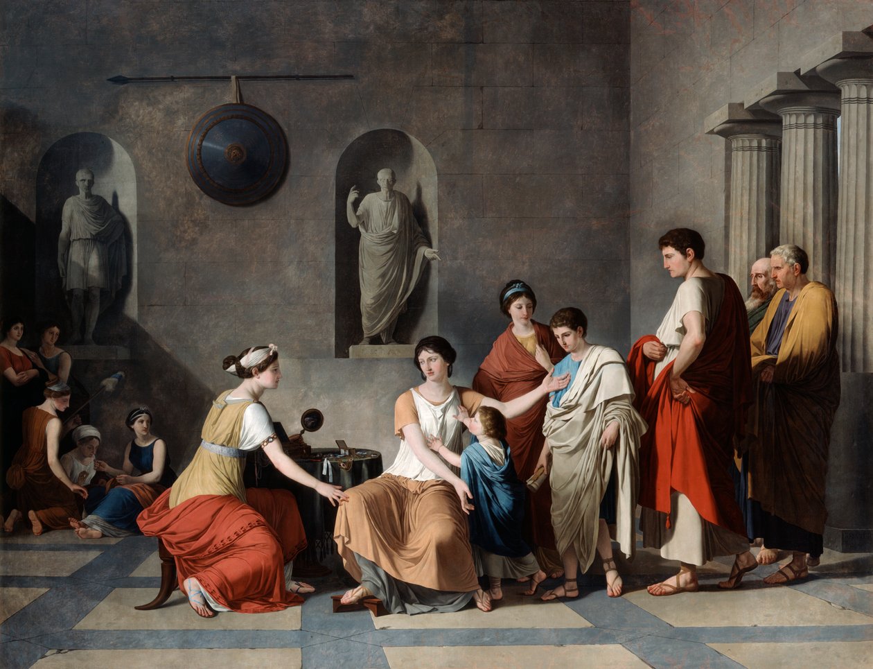 Gracchis moder, c1780 av Joseph Benoît Suvée