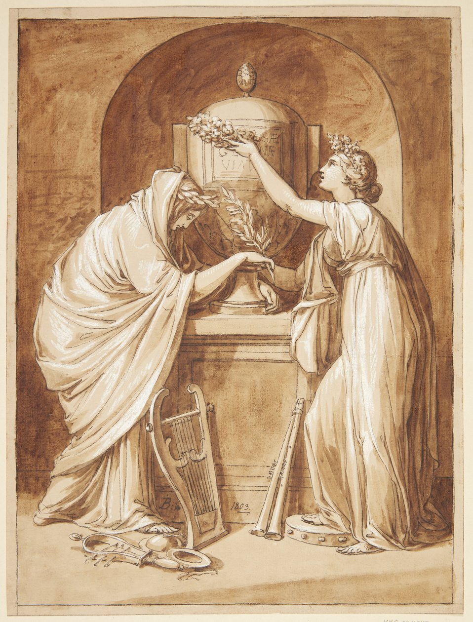 Allegorisk teckning av Joseph Bergler