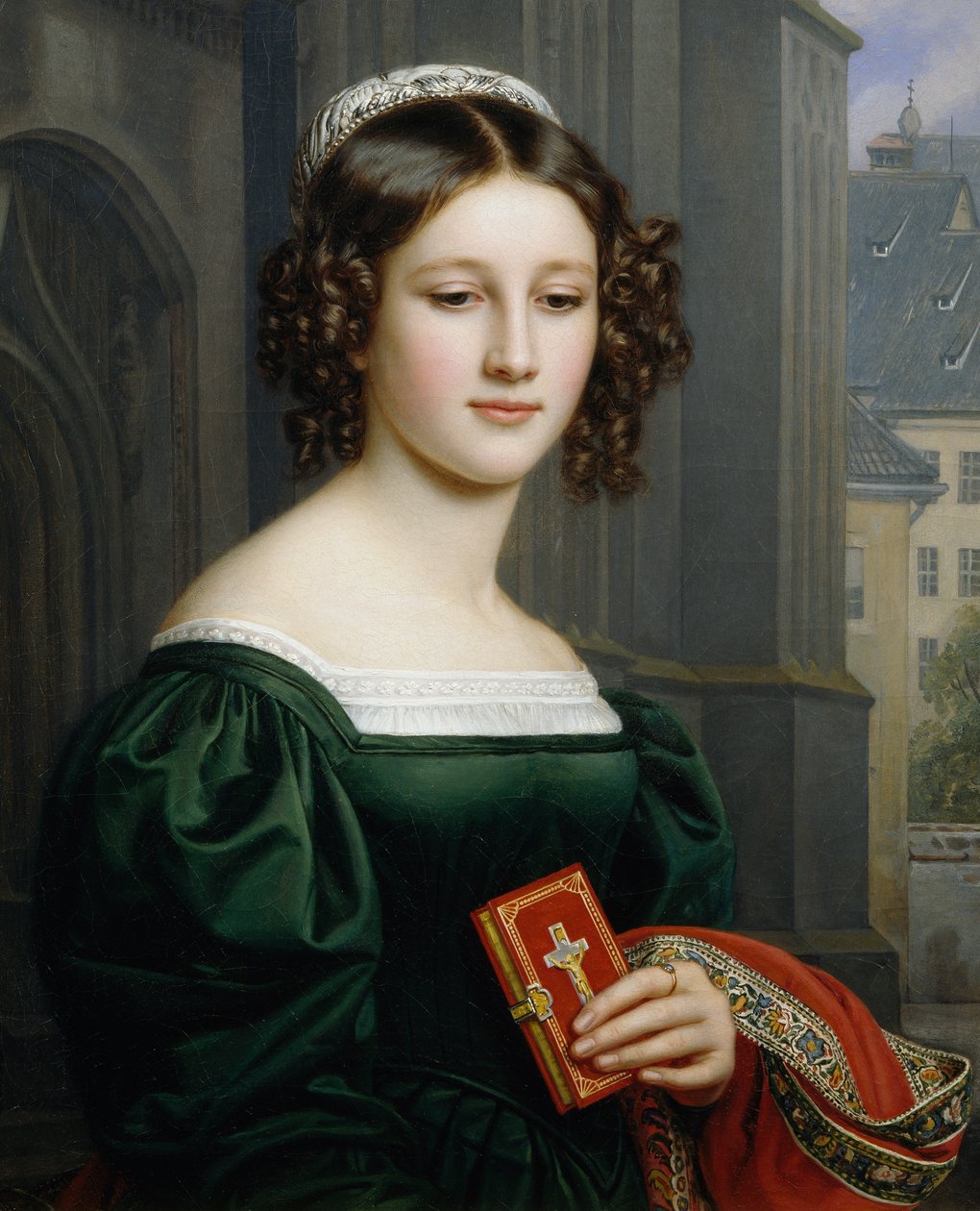 Porträtt av Anna Hillmaier av Joseph Carl Stieler