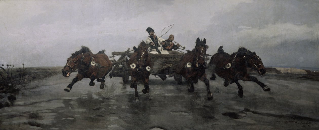 Fyra i handen, 1881 av Joseph Chelmonski