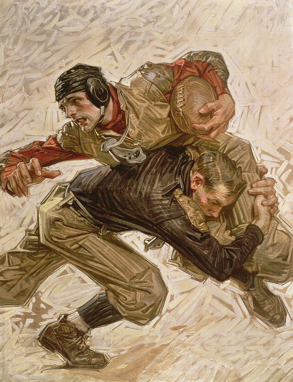 Fotbollsspelare av Joseph Christian Leyendecker