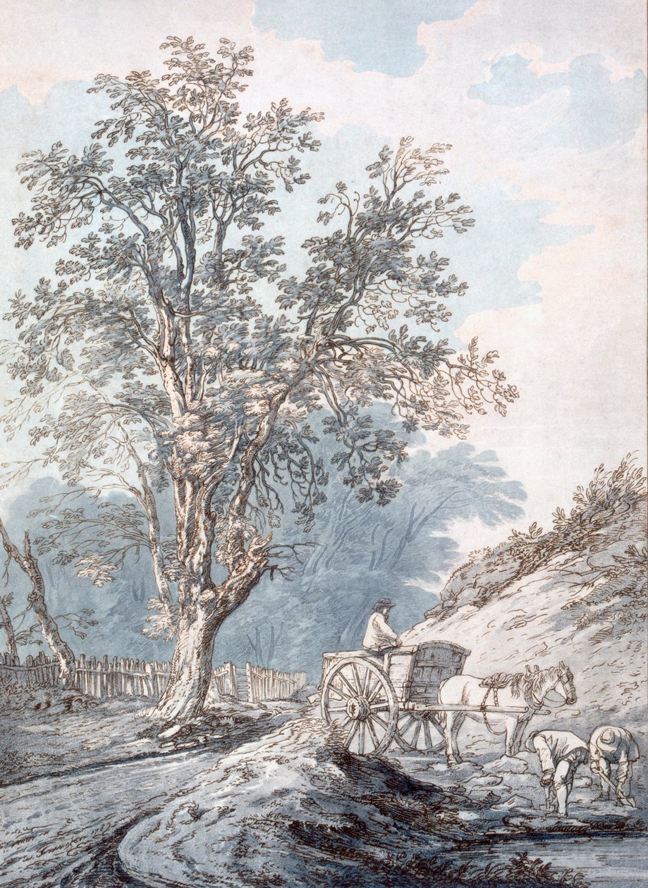 Vagn och häst, 1700-talet. av Joseph Constantine Stadler