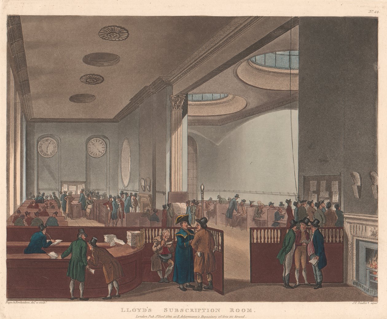 Lloyds prenumerationsrum av Joseph Constantine Stadler