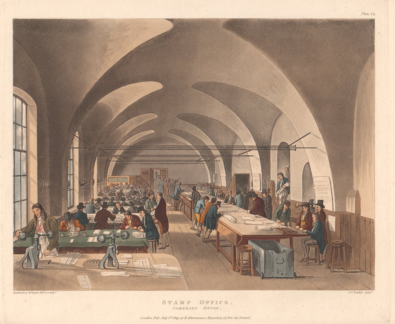 Frimärkskontoret, Somerset House av Joseph Constantine Stadler