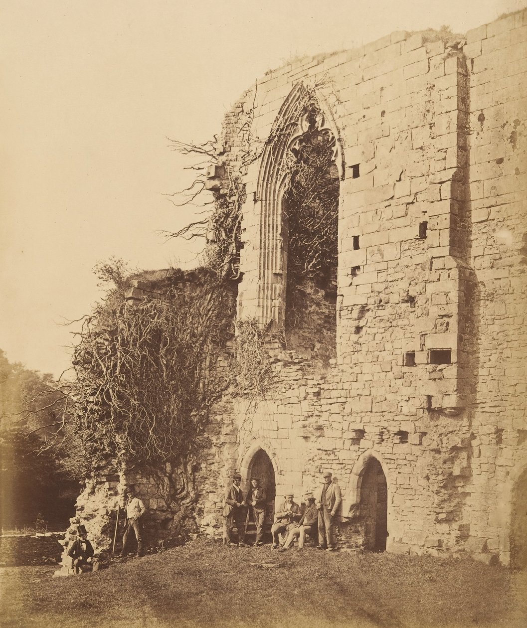 Easby Abbey. Från öster, 1850-talet. av Joseph Cundall