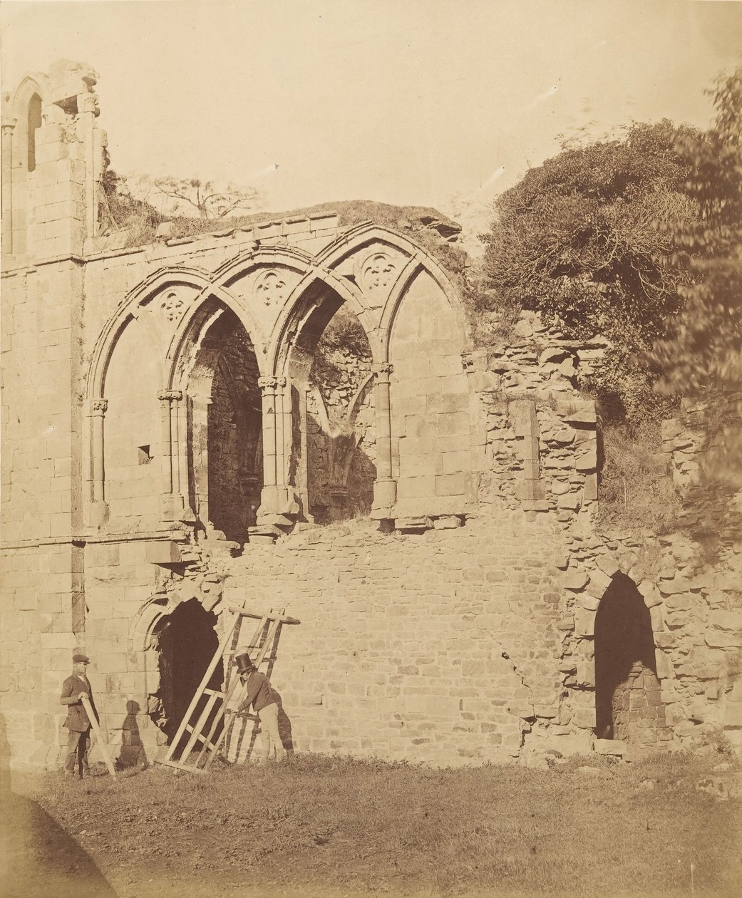 Easby Abbey. Matsalen, 1850-talet. av Joseph Cundall
