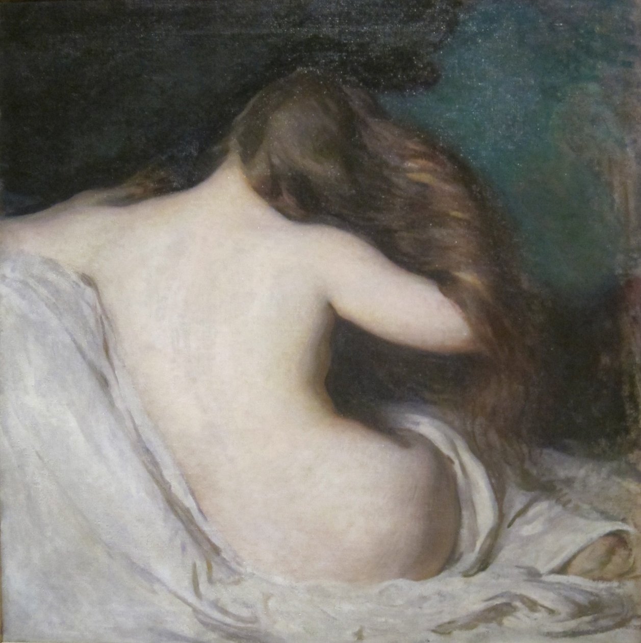 Kvinna torkar sitt hår av Joseph DeCamp