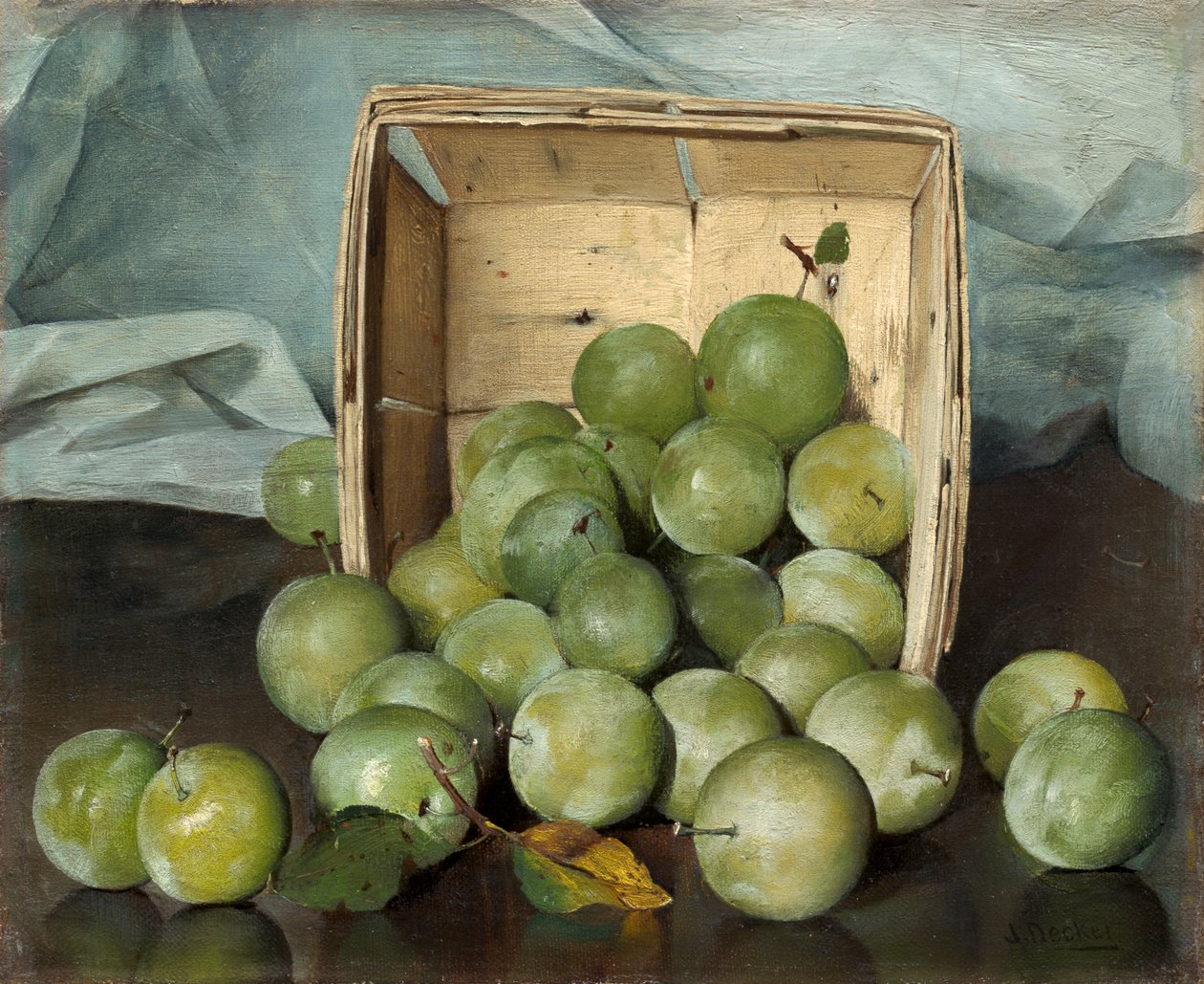 Gröna plommon, ca 1885 av Joseph Decker