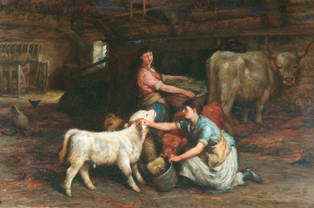 Utfodring av kalvarna av Joseph Denovan Adam