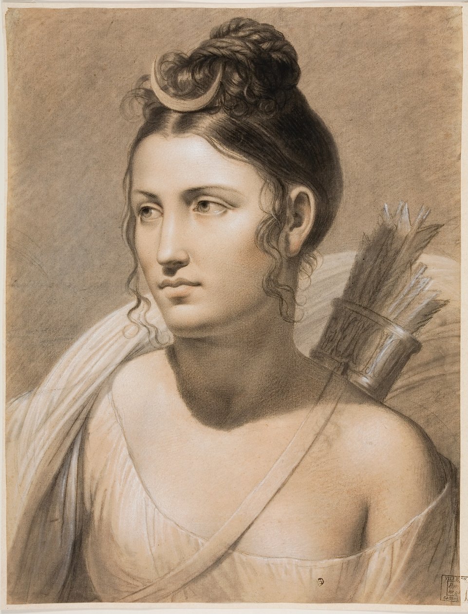 Diana (krita på papper) av Joseph Ducq