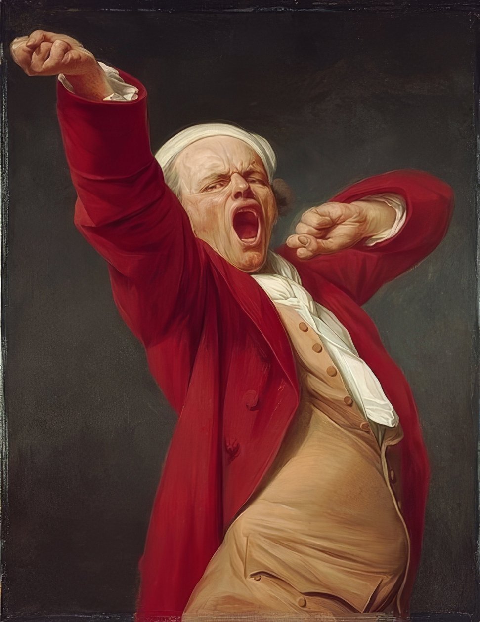 Självporträtt, gäspande. 1783 av Joseph Ducreux
