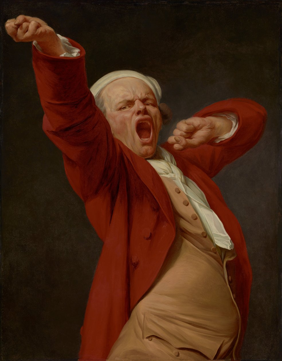Självporträtt, gäspning av Joseph Ducreux