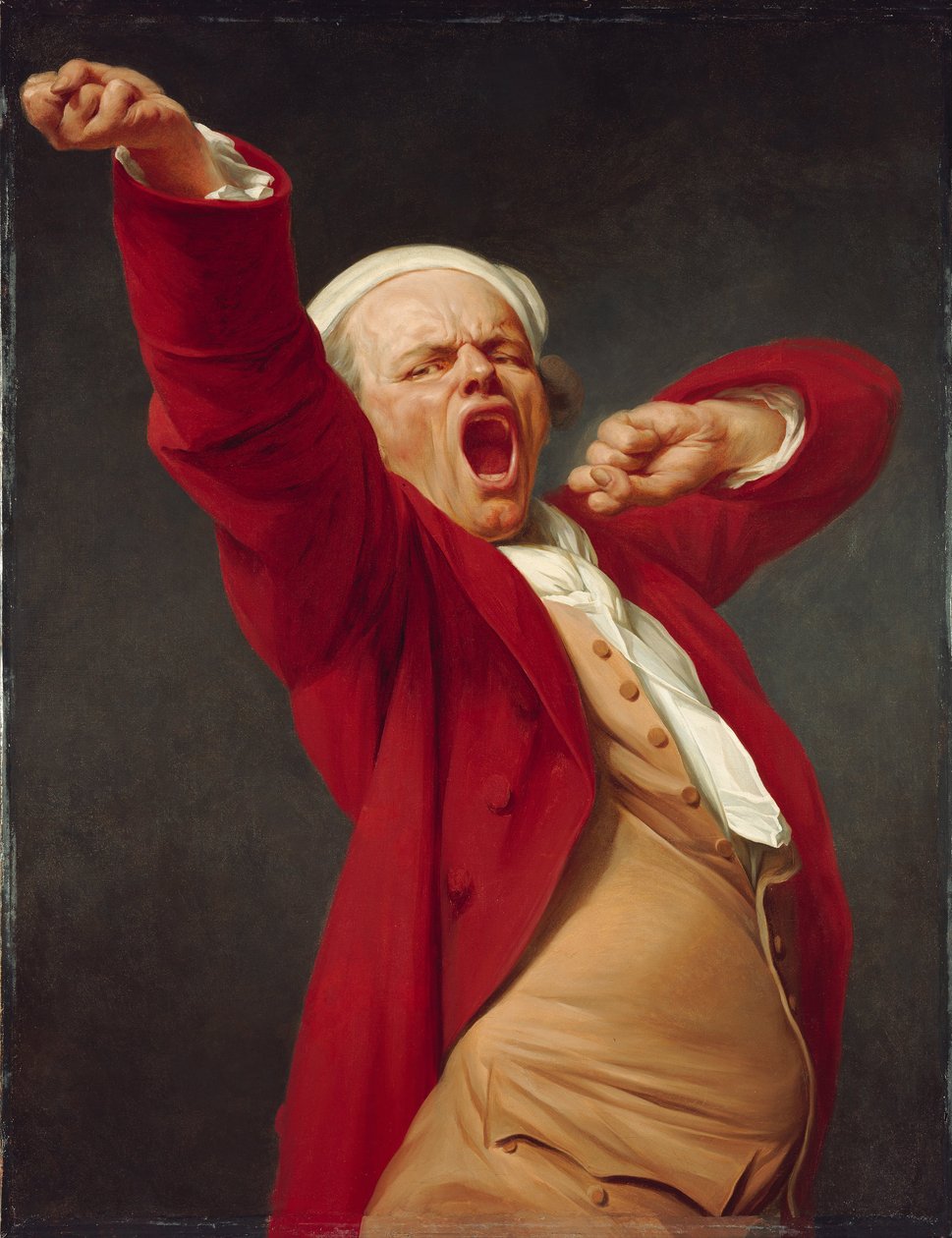 Självporträtt, Gäspning, ca. 1783 av Joseph Ducreux