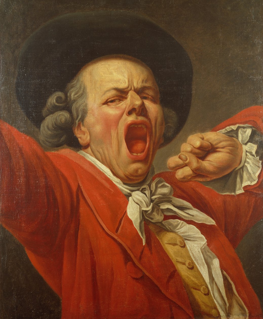 Självporträtt som en gäspande man av Joseph Ducreux