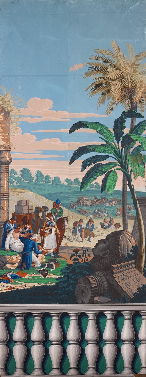 Scenisk bakgrund: Slaget vid Heliopolis av Joseph Dufour