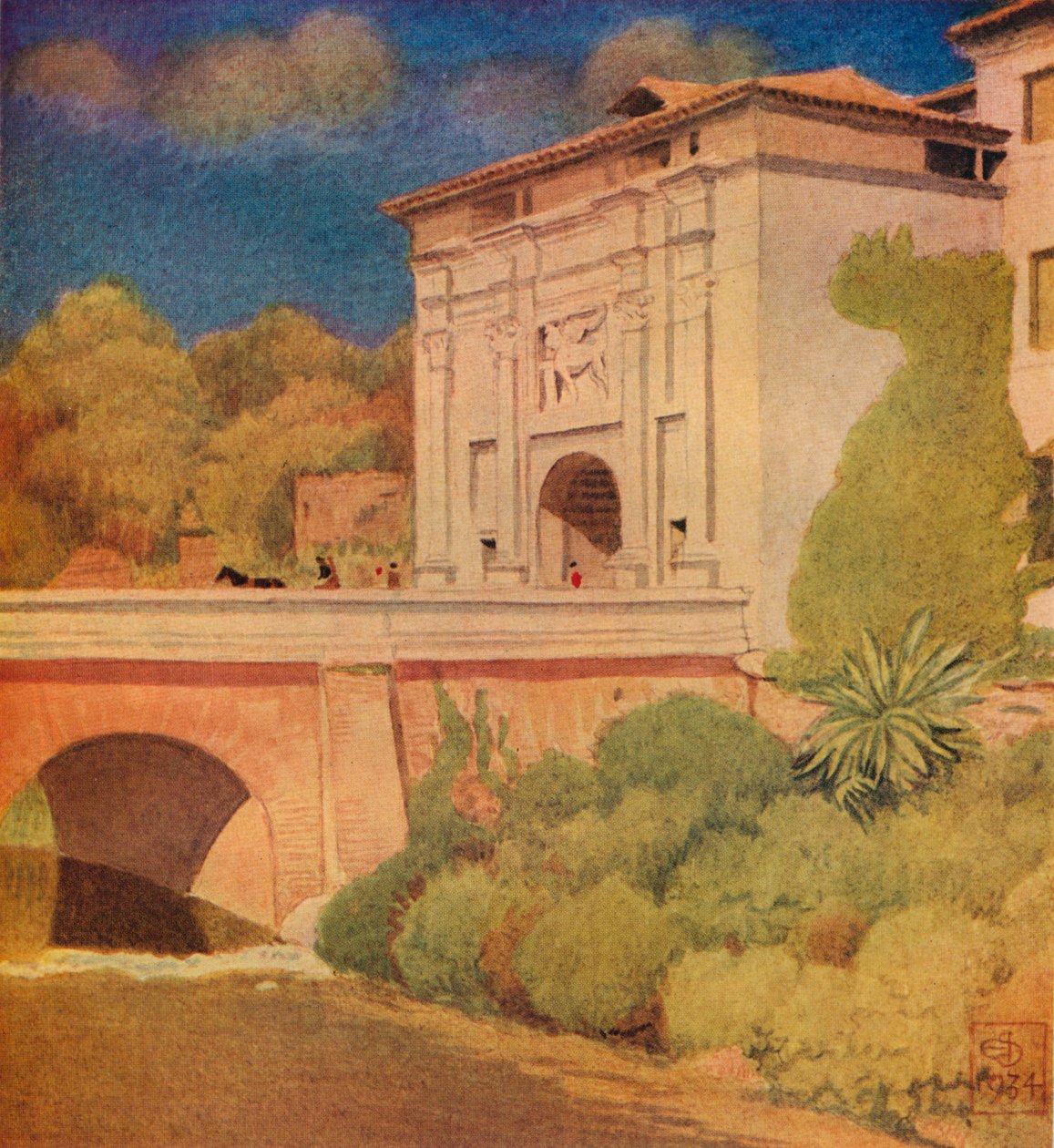 Porta Cavour, Treviso, 1934, 1936. av Joseph Edward Southall