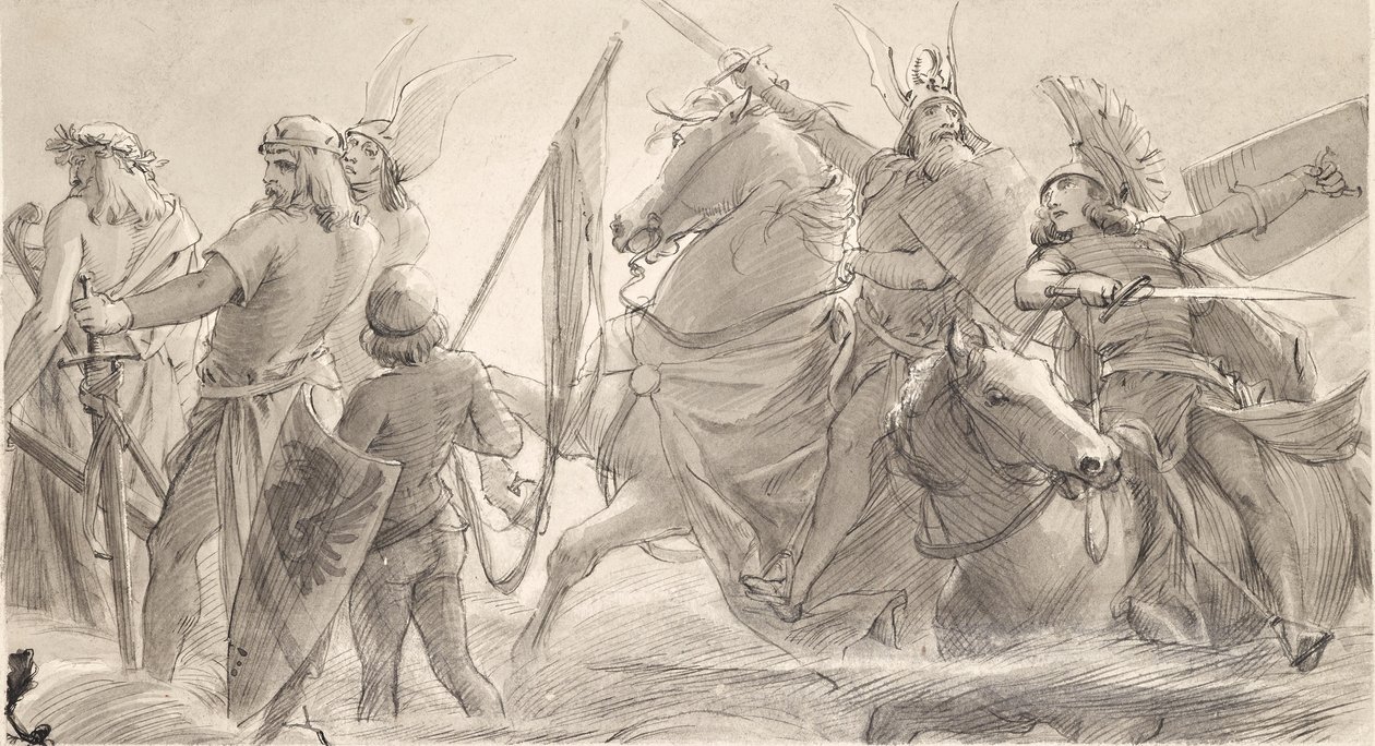 Teutonerna går ut i strid av Joseph Eugen Hörwarter