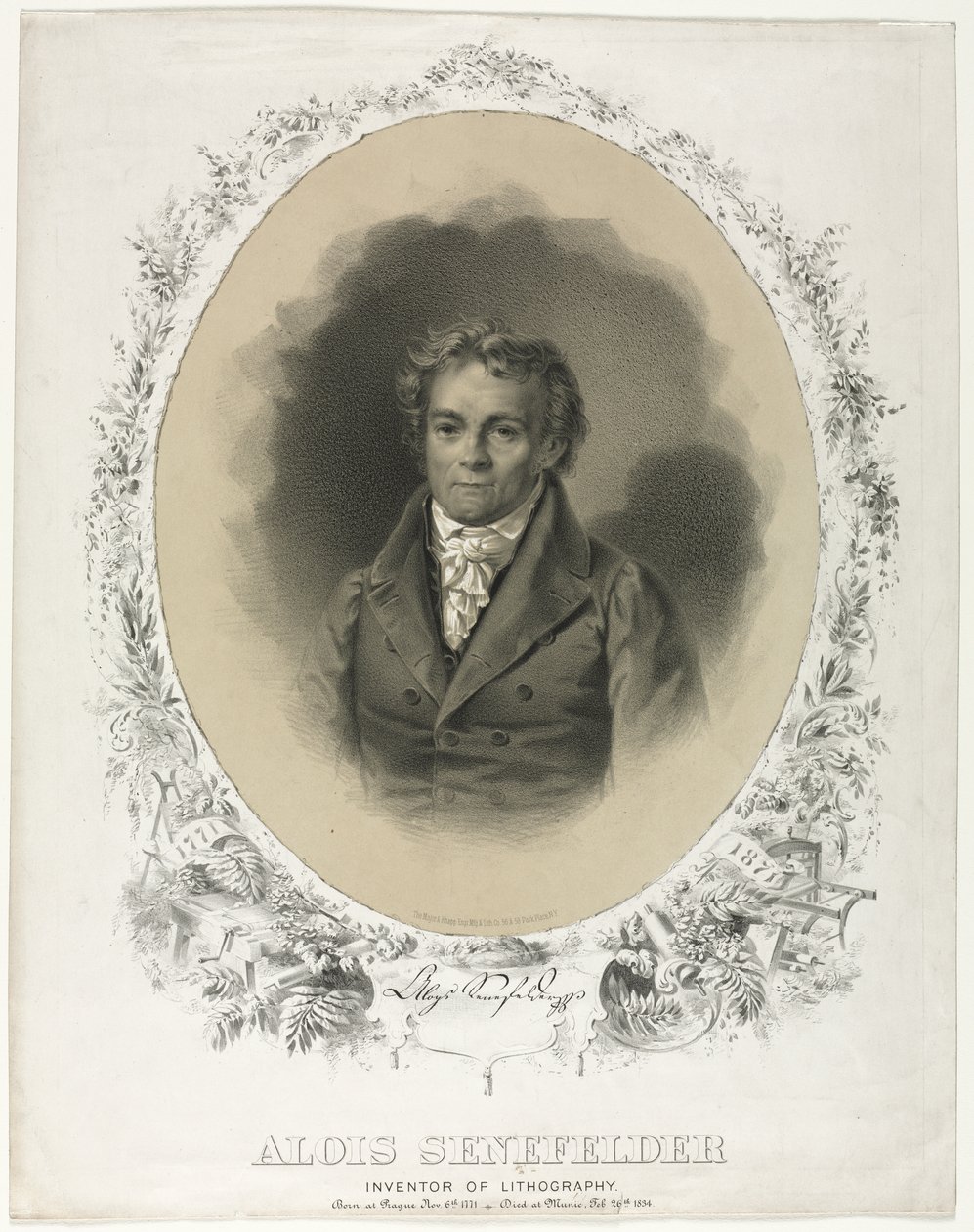 Alois Senefelder av Joseph F. Knapp