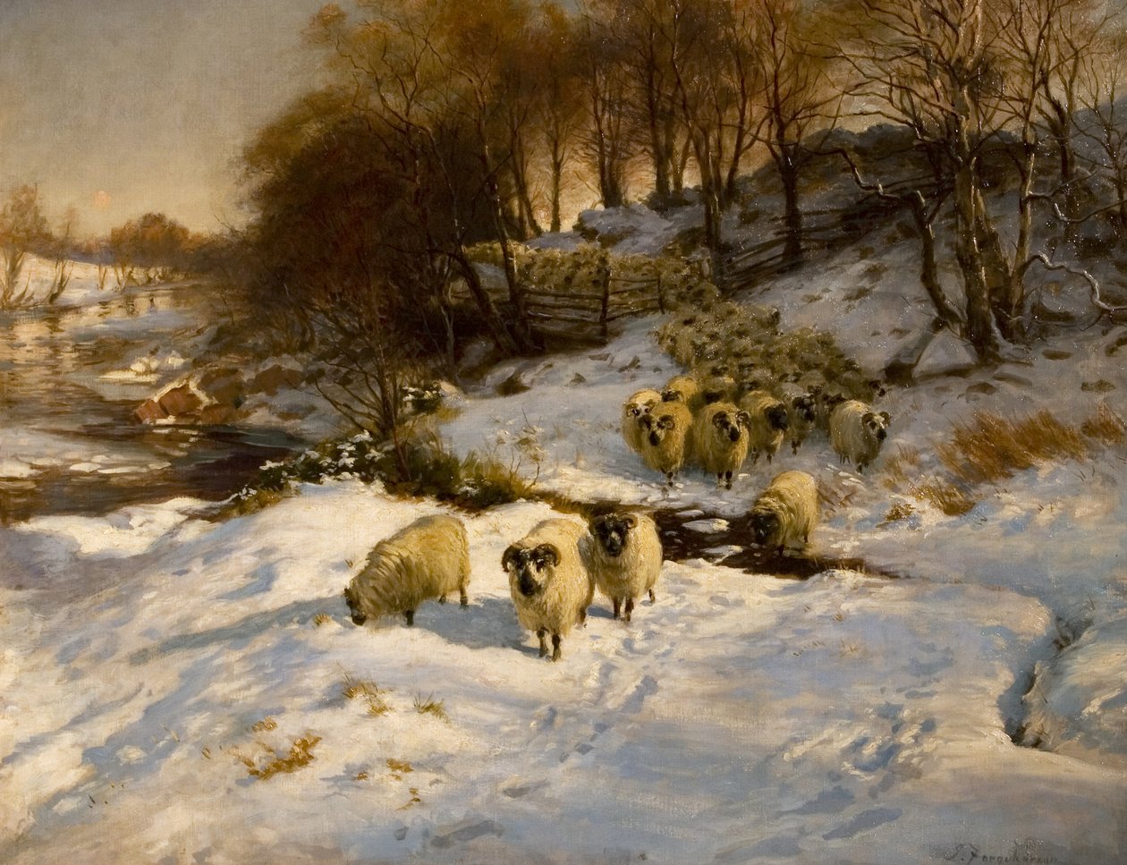 Får i snön av Joseph Farquharson