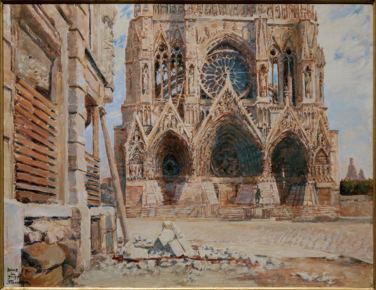 Reims katedral av Joseph Felix Bouchor