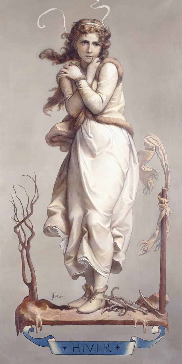De fyra årstiderna - vintern, 1873-74 av Joseph Felon