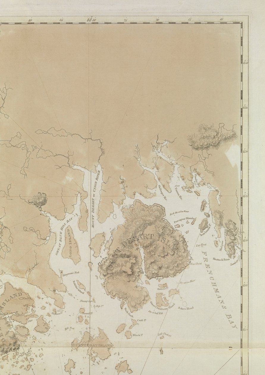 Penobscot Bay (detalj) av Joseph Frederick Wallet DesBarres