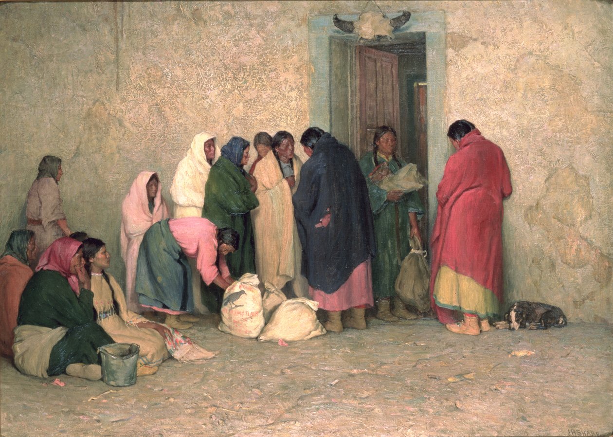 Rationsdag i reservatet av Joseph Henry Sharp